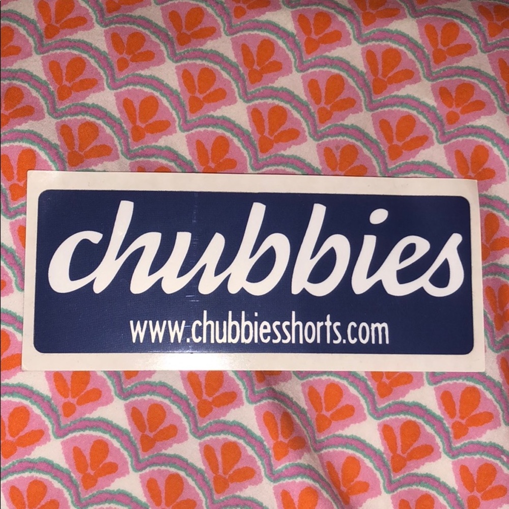 Chubbies Shorts logo sticker